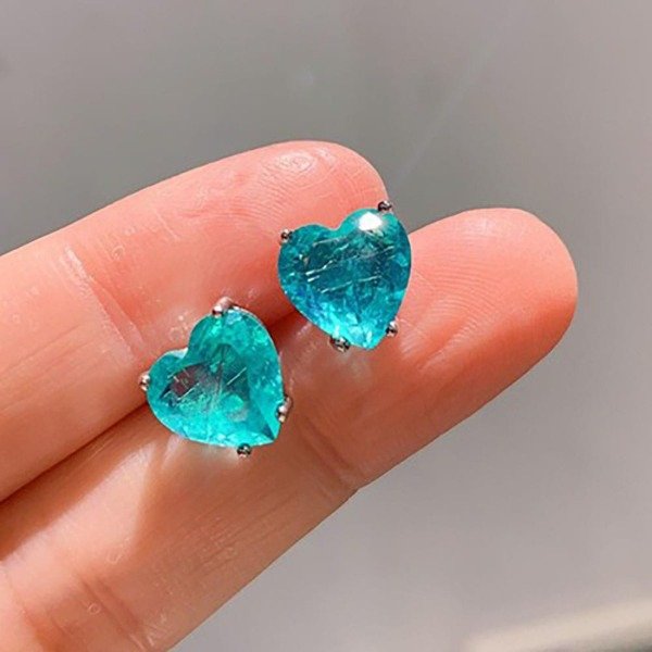 ABRIDORES CUBIC DE CORAZÓN GRANDE TURQUESA
