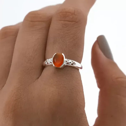 ANILLO AGATA CORNALINA