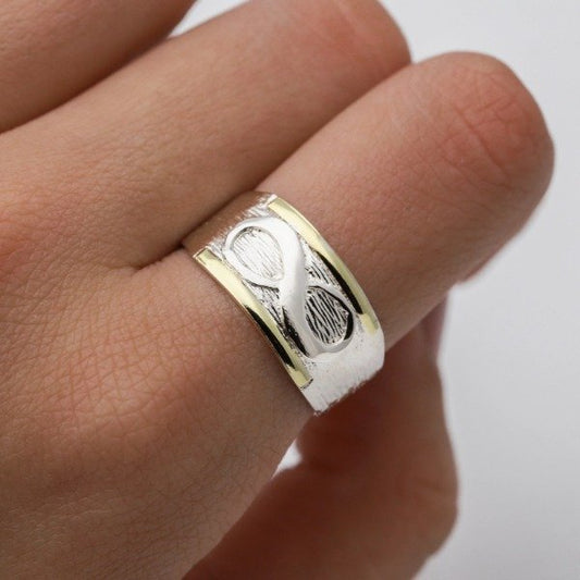 ANILLO INFINITO -PLATA 925 Y ORO 18K-