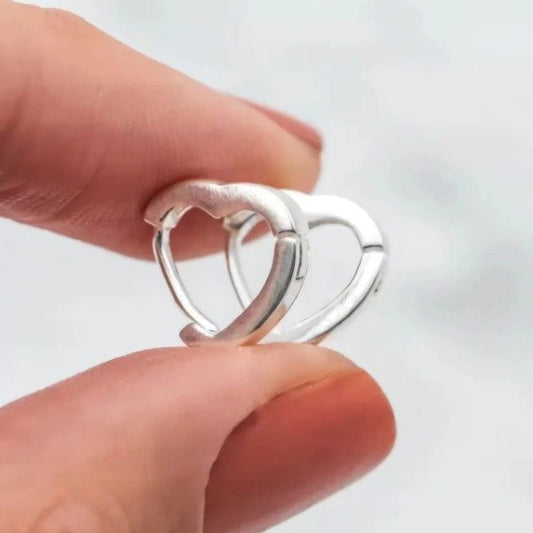 AROS CORAZÓN PLATA 925
