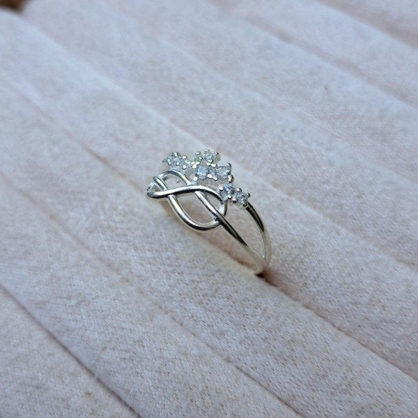 ANILLO INFINITO CON CUBICS DOBLE (T.18)