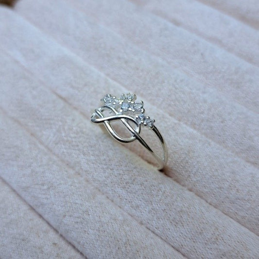 ANILLO INFINITO CON CUBICS DOBLE (T.18)