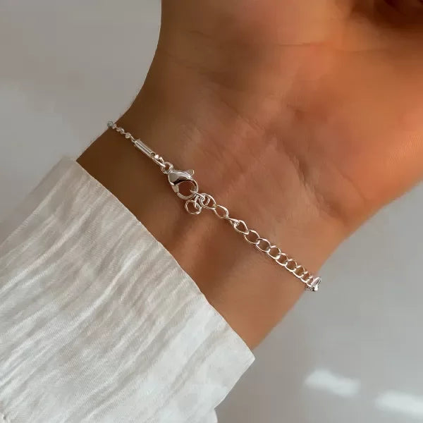 PULSERA CLARK CHICC (15-19CM) ACERO BLANCO