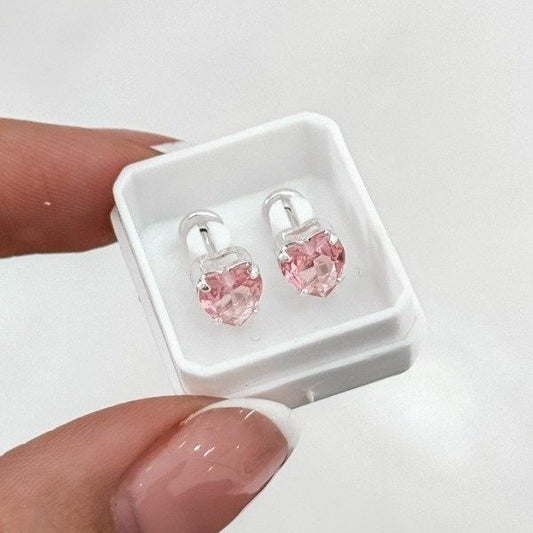 ABRIDORES CUBIC DE CORAZÓN MINI ROSA