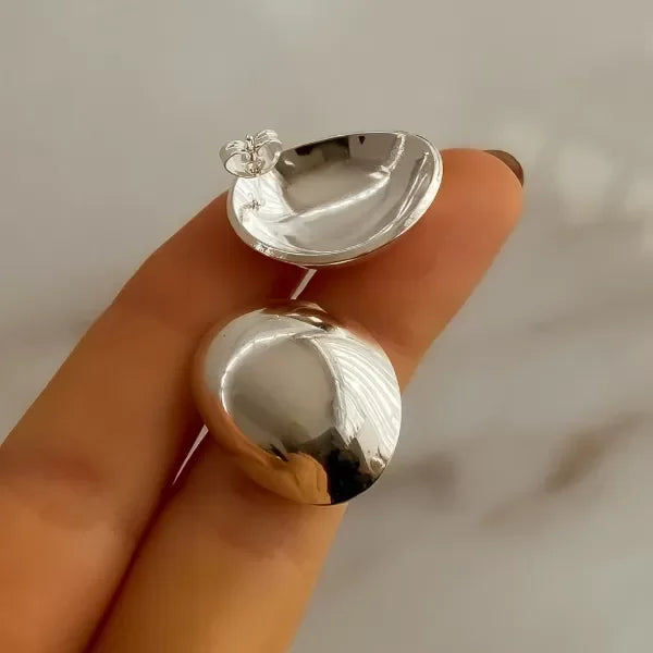 AROS MIRELLA OVAL (2.4CM) ACERO BLANCO