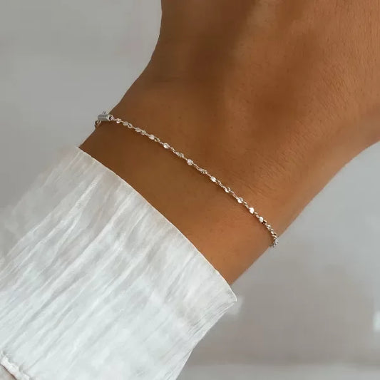 PULSERA CLARK CHICC (15-19CM) ACERO BLANCO