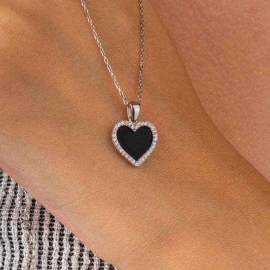 DIJE CORAZON NEGRO