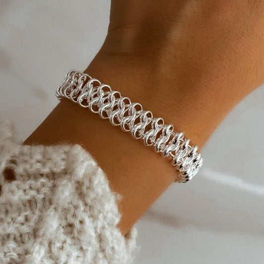PULSERA NAHI PERSA (17-20CM) ACERO BLANCO