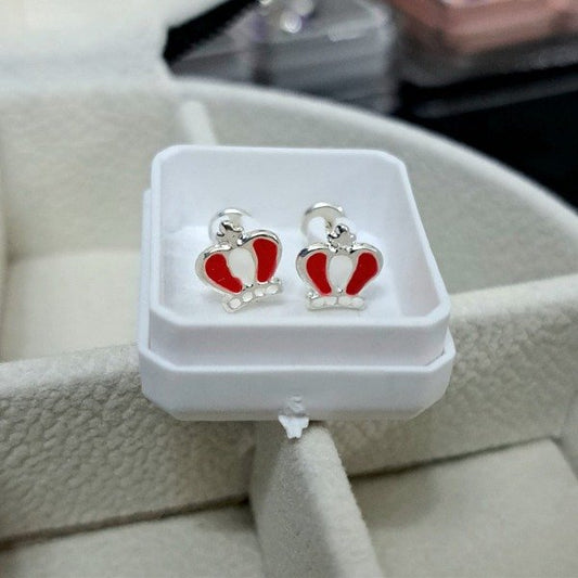 ABRIDORES DE PLATA 925 CORONA ROJO