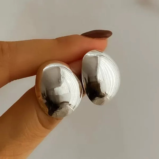 AROS MIRELLA OVAL (2.4CM) ACERO BLANCO
