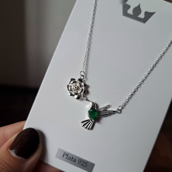 CONJUNTO COLIBRÍ CON FLOR