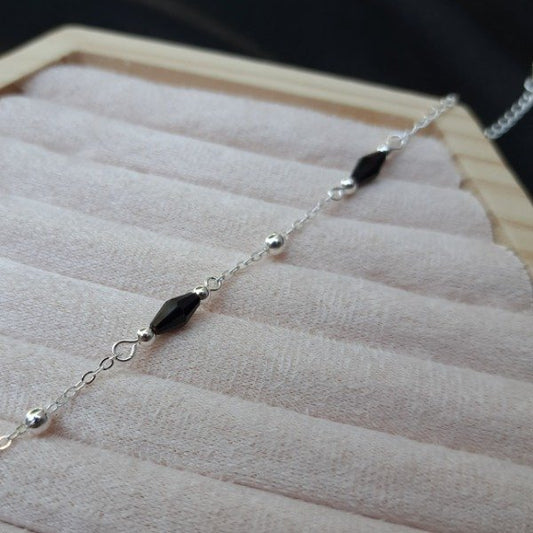 PULSERA ROMBO CON BOLITAS (22 CM)