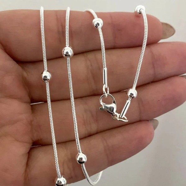 CADENA COREANA CON BOLITAS (45 CM)