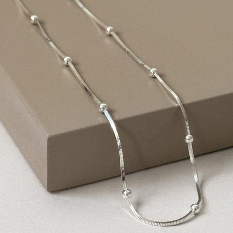 CADENA COLA DE RATÓN CON BOLITAS (45 CM)