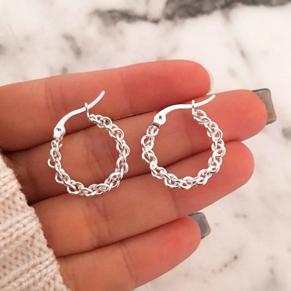 ARGOLLAS TIFFANY (2MM-2.6CM) ACERO BLANCO