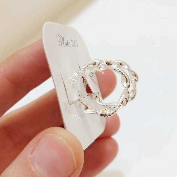 ARGOLLAS TORZADAS PLATA 925