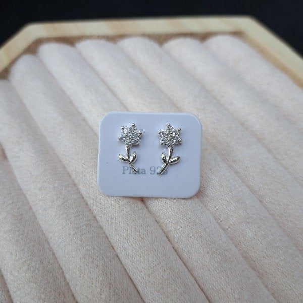 AROS PASANTE FLOR CON CUBIC BLANCA