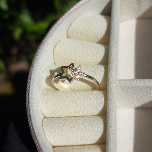ANILLO DOBLE ESTRELLA (T.17)