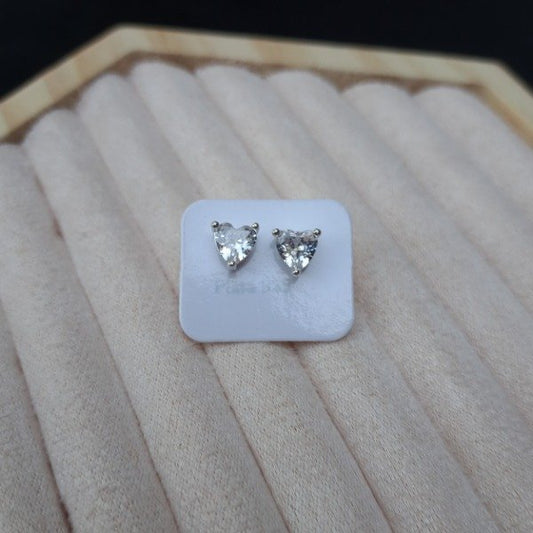 AROS PASANTE CORAZÓN CON CUBIC BLANCO
