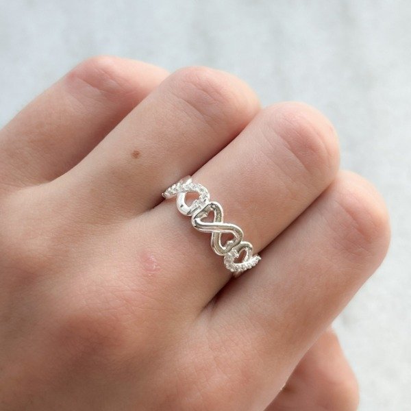 ANILLO INFINITOS CON CUBIC (T.13, 15 y 17)